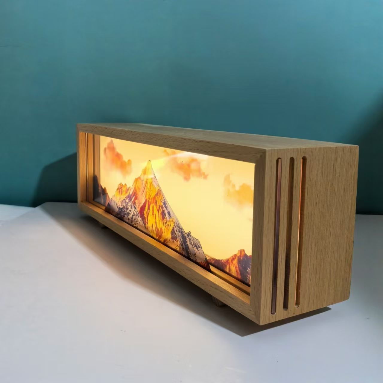 Rizhao Jinshan lighting painting night light desktop antique table lamp to give friends table decoration good things