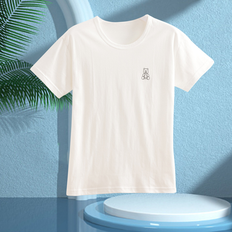 Picture of Boys' Pajamas Children's Summer Pure Cotton Short-sleeved Shorts Girls' Thin Home Clothes suit Big Children's Boys' Air-conditioning Clothes