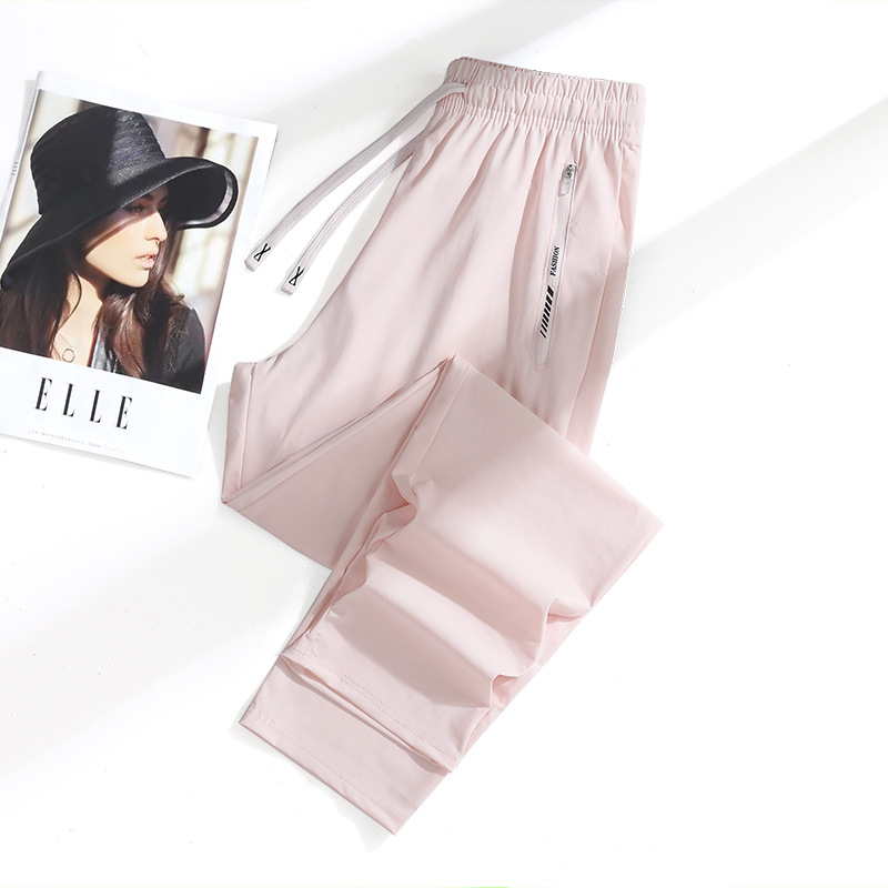 Picture of Summer New Ice Silk Pants Quick-drying Breathable Nylon Men's and Women's Elastic Soft Anti-wrinkle Cooling Couple Sunscreen Pants