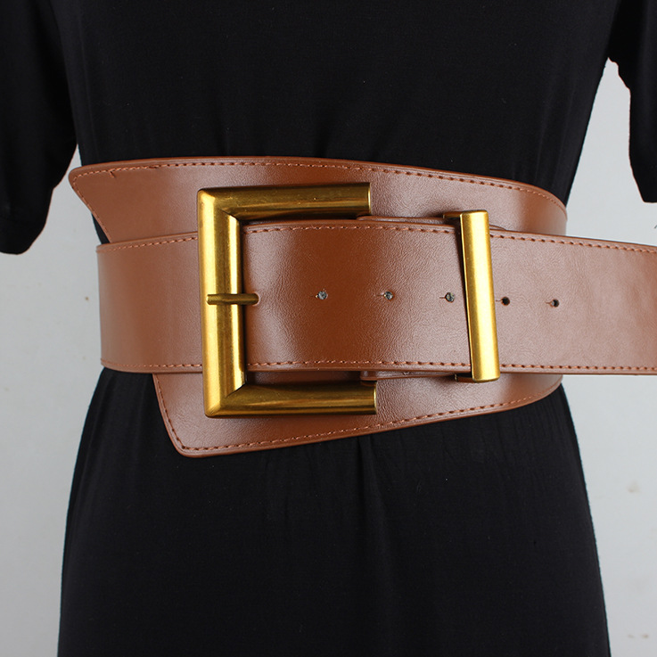 European and American Waist Seal Decorative Skirt Coat All-match Sweater Belt Fashion Hanfu Personality Antique Wide Belt Women's Outer Wear