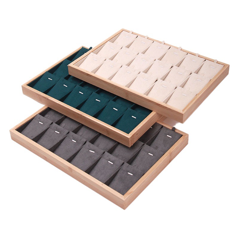Bamboo necklace display plate pendant earrings earrings bracelet jewelry counter support jewelry storage rack