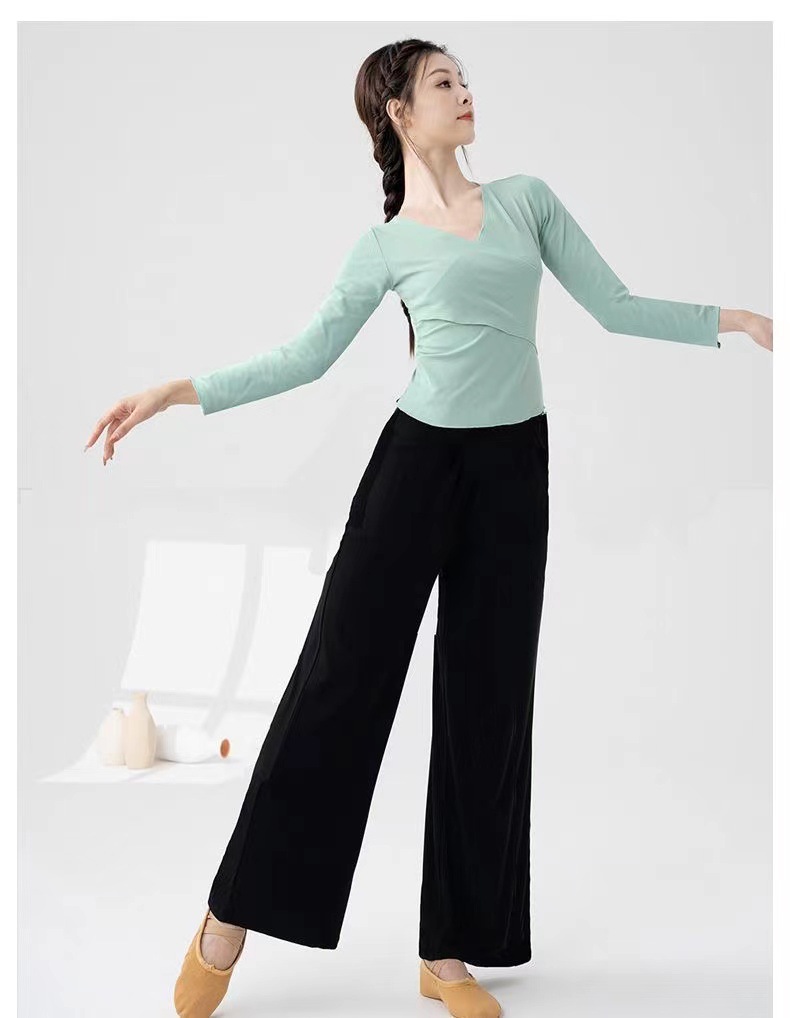 Picture of Dancing Clothing Modern Practice Top Women's Chinese Classical Dance Dancing Clothing Adult Slim-fit Temperament Long-sleeved suit
