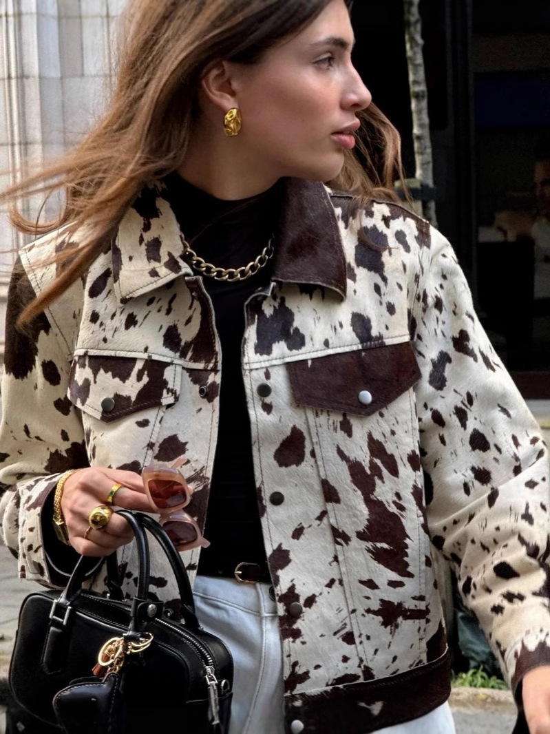 Picture of Cross-border foreign trade AliExpress explosions new foreign trade women's wholesale ZR in stock lapel printed jacket coat