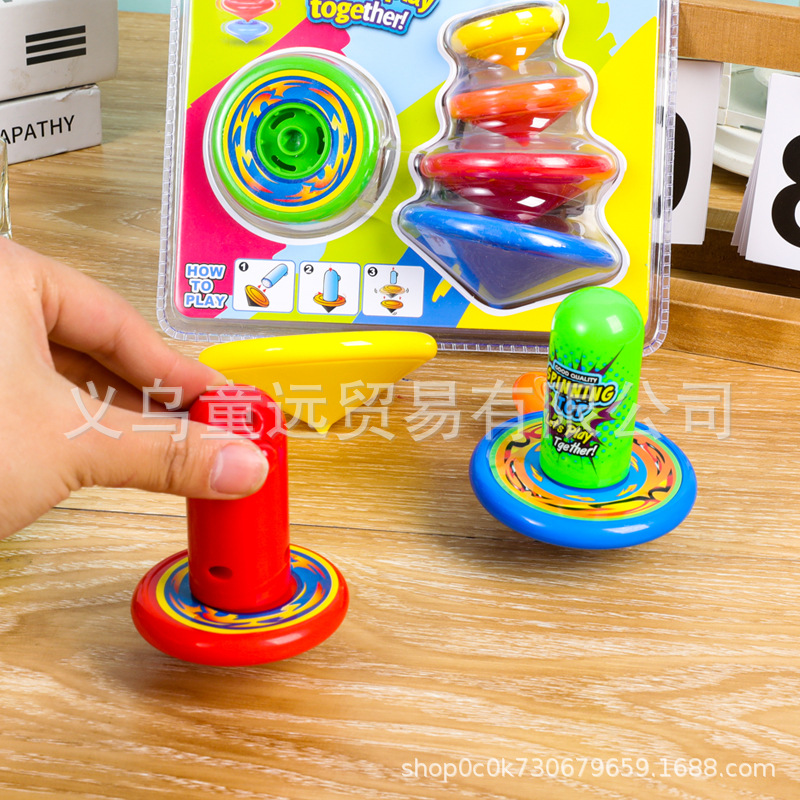 Gyro Toy Stacking Music Children's Turning Music Boy's Hand Rotating Stacking Battle Gyro Finger Decompression Artifact