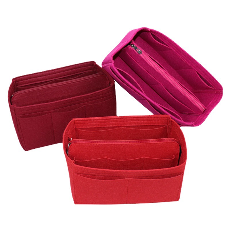 Manufacturer Supplies Felt Storage Bags, Fashionable Large-Capacity Felt Cosmetic Bags, Felt Travel Bags, Ready-Made and Versatile