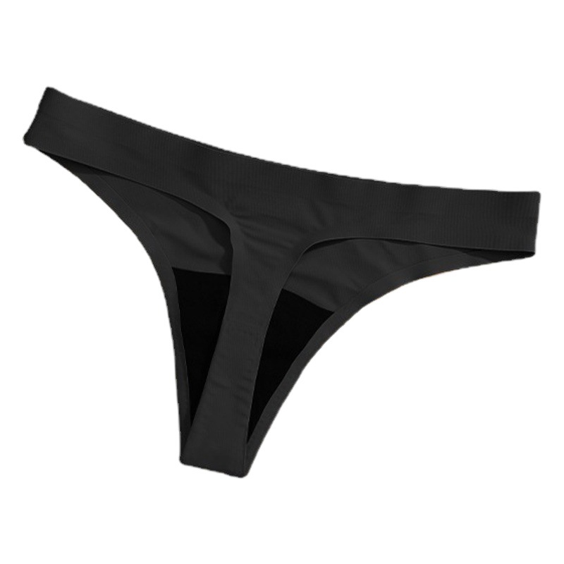 Seamless Sexy Low-Waist Thong Underwear for Women, Four-Layer Leak-Proof Menstrual Period Sanitary Pants with Pure Cotton Crotch