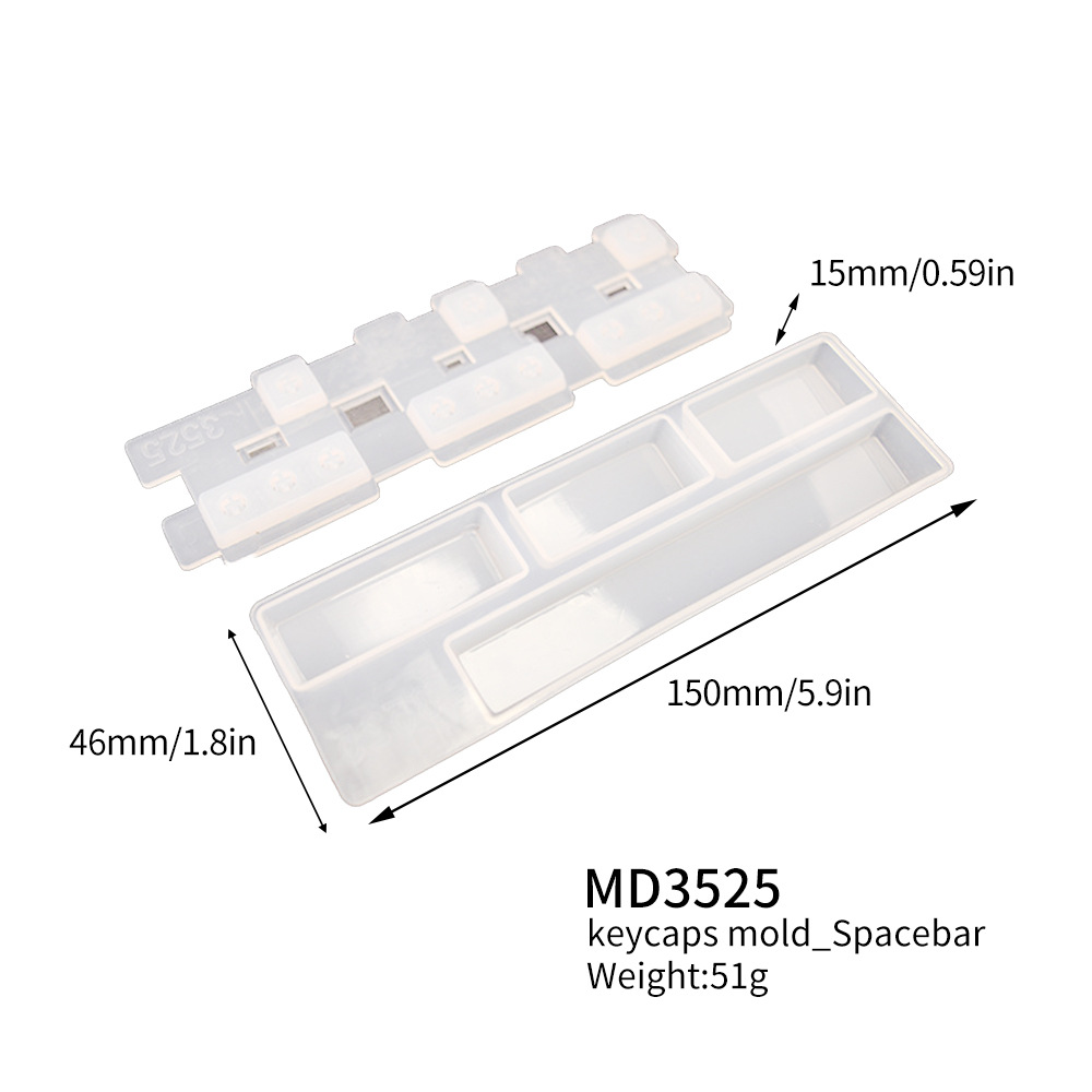 Picture of diy drop key cap mold diy personality mechanical keyboard silicone mold transparent cute cat claw key cap mold