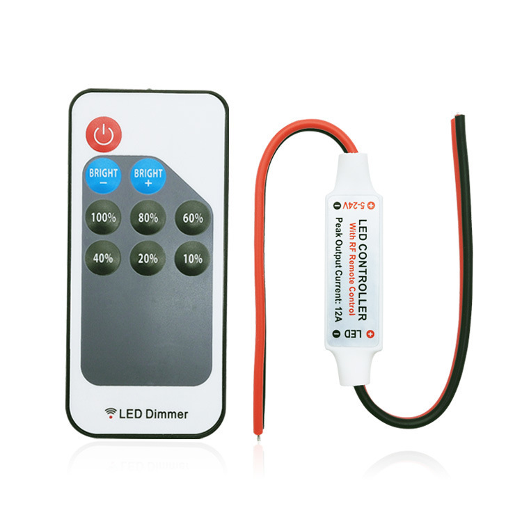 Picture of Factory dual red Source RF11 key monochrome controller smart wireless RF dimmer led strip controller
