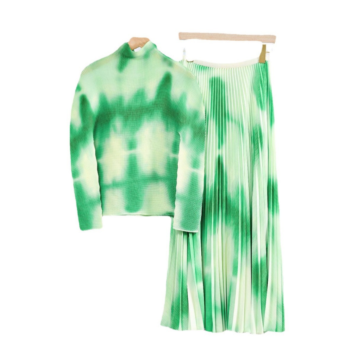 Picture of 2023 Half-high Collar Base Shirt suit Women Autumn and Winter New High-end Western Style Top All-match Skirt Women's Clothing