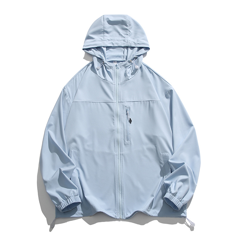 Picture of Spring and Autumn Work Jacket Men's Couple's Summer Sun Protection Clothing Trendy Brand Japanese Street Contrast Color Stitching Hooded Jacket