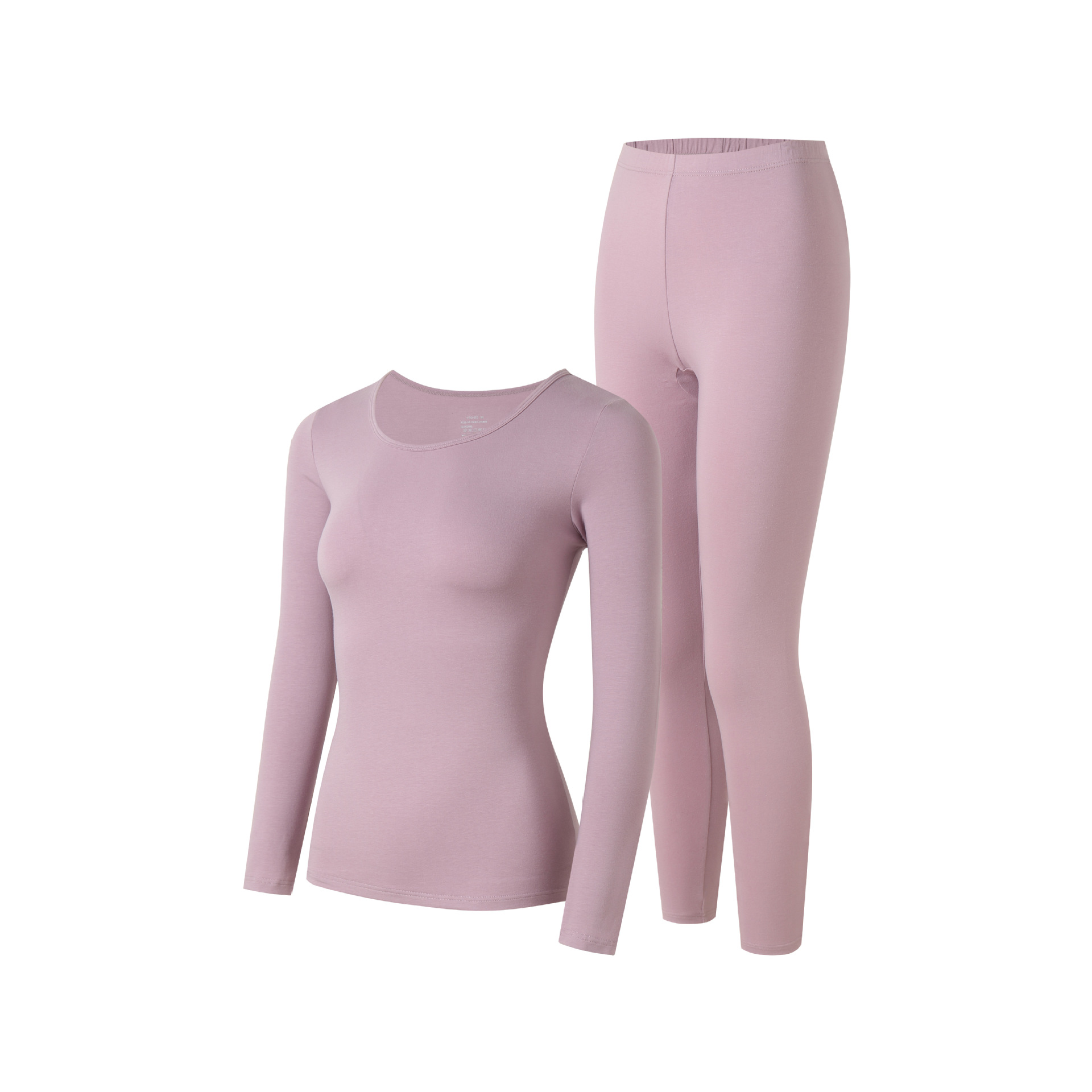 Picture of Pure Cotton Autumn Clothes and Pants for Couples, Thin Round Neck Elastic Men's and Women's Thermal Underwear Set, Women's Wholesale