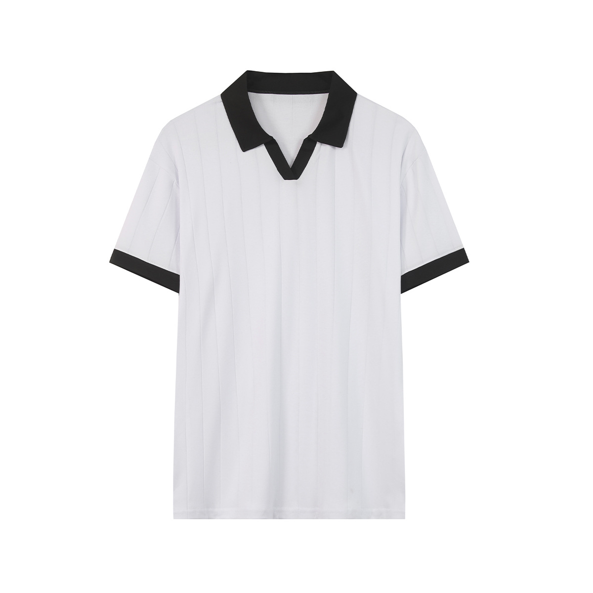 Picture of Amazon Summer Cross-Border Men's New Pure Color Lapel Casual Sports Short-Sleeved T-Shirt Men's Hip-Hop Polo Shirt