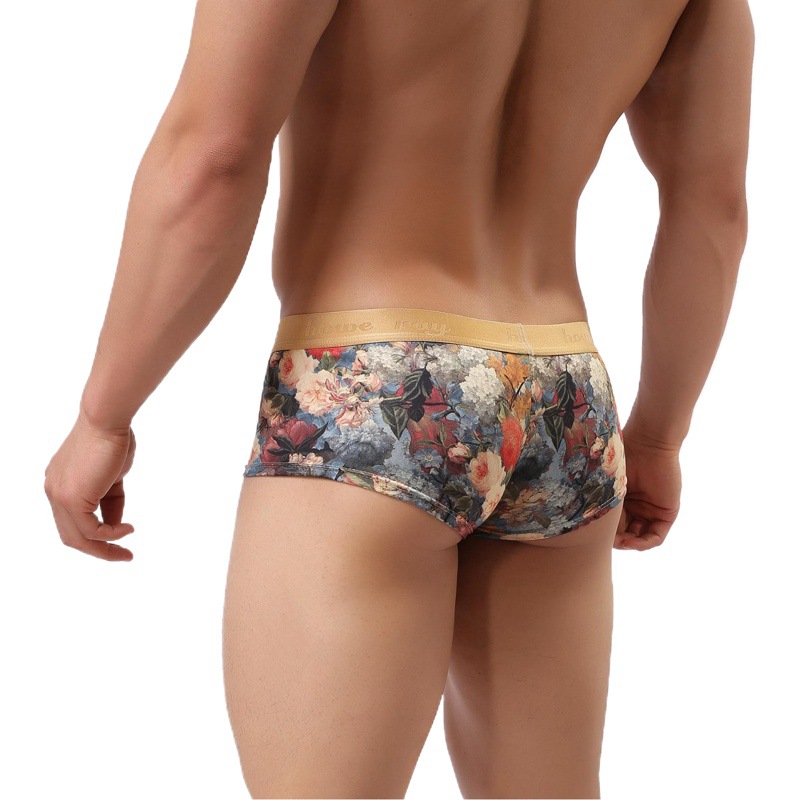 Cross-border in stock Phnom Penh printed men's boxer pants soft fashion sexy foreign trade men's underwear wholesale B122