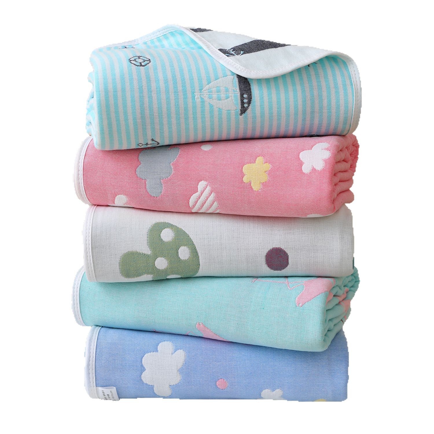 Picture of 6 layer cotton gauze class a baby quilt kindergarten baby thick warm students nap blanket cross-border wholesale