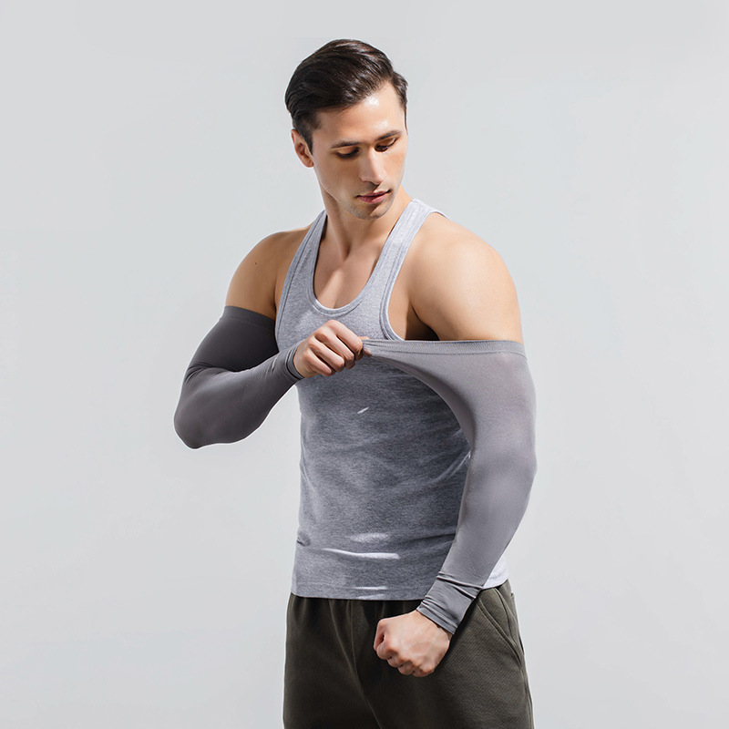 Picture of Sun Protection Sleeves for Men Plus Size Loose Arm Guards Plus Fat and Enlarged Ice Silk Sleeves Sun Protection Uv Protection Arm