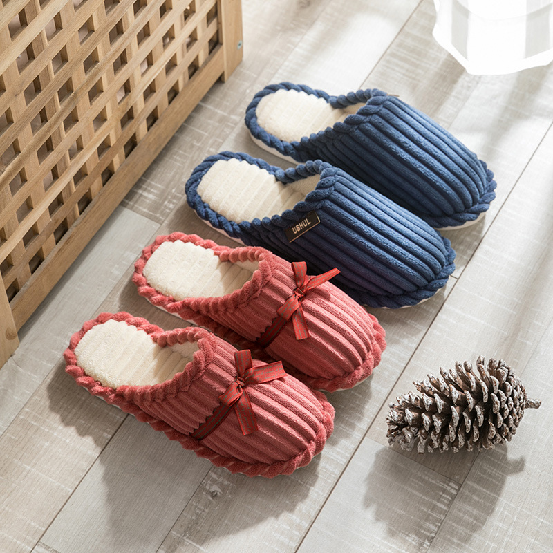 Cotton Slippers Cixi Spring & Fall Men's Winter Home Indoor Non-slip Home Warm Couple Winter Plush Women
