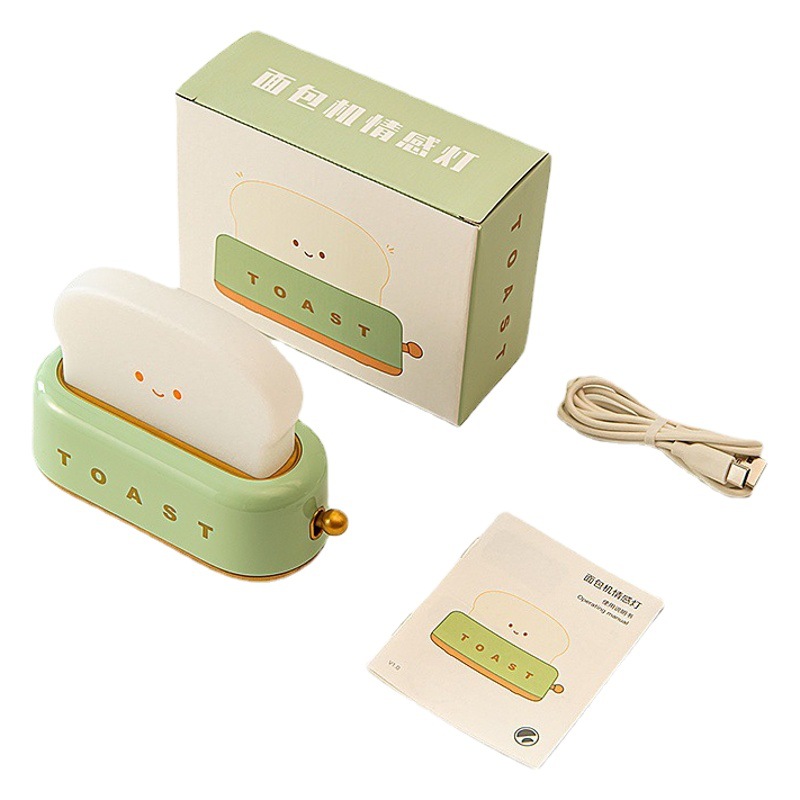 LED bread emotion machine night light night baby feeding lighting small desk lamp bedroom lamp creative night light
