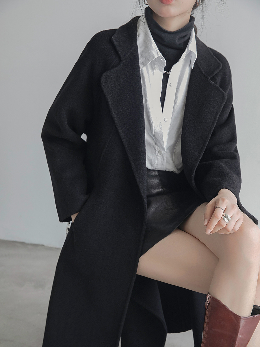 Picture of 『 Benefits』 Double-Sided Cashmere Outwear Women's Long 2025 New High-End Over-The-Knee Loose Woolen Outwear for Women