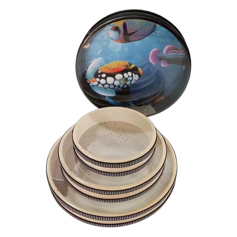Tambourine Manufacturer Wholesale Kindergarten Early Education Teaching Aids 6 Inches 8inch 10inch Orff Percussion Instrument Colorful Wave Drum