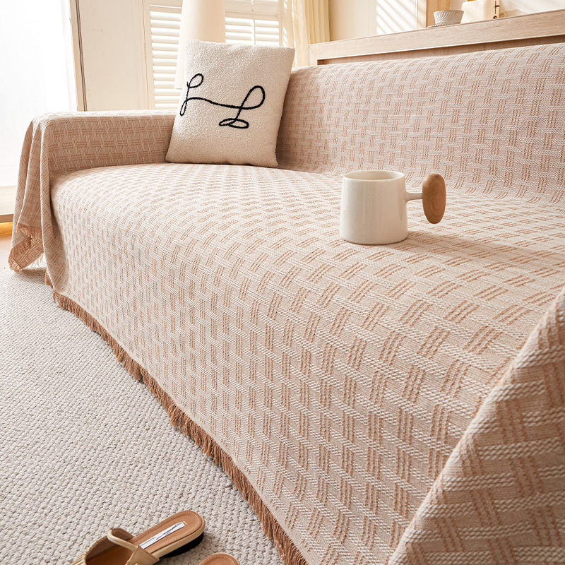 Ins Style Well-shaped Style Nordic Style Girly Heart Sofa Towel Full Cover Non-slip Sofa Cover Cloth Multi-functional Cover Towel Blanket