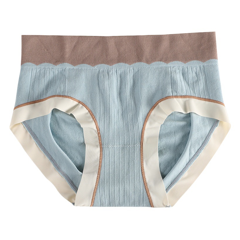 Seamless High Waist Panties Women's Seamless Sexy Breathable Hip Lifting Abdomen Tucking Cotton Crotch Anti-running Light Briefs Large Size