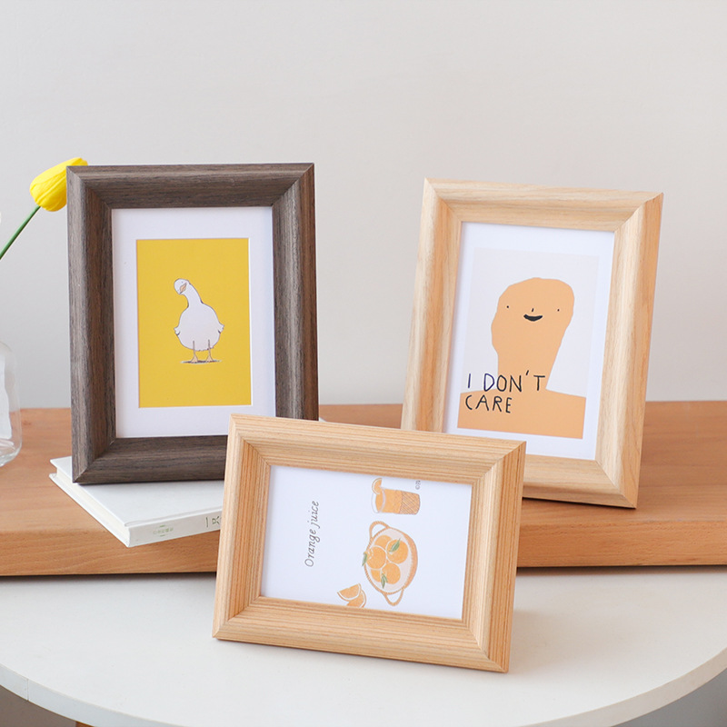Picture of Photo frame table simple creative photo wall photo frame 6 inch 10 inch printing logo solid wood photo album Frame