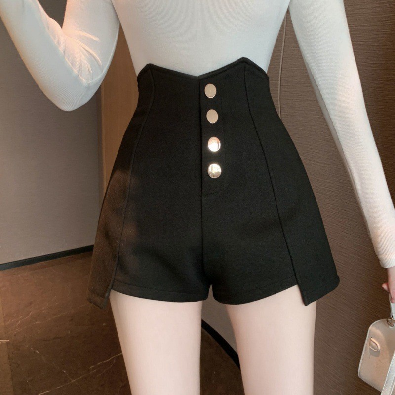 Fashion Elegant High Waist Slimming Casual Wide Leg Pants Women's Summer Irregular Suit Material A Short Pants Ins Hot Pants
