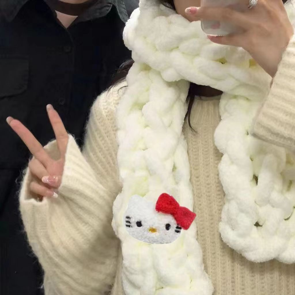 Finger Pacha Dog Scarf Hand-Knitted Group Hand-Knitted DIY Thumb Wool Homemade Scarf for Male and Female Friends