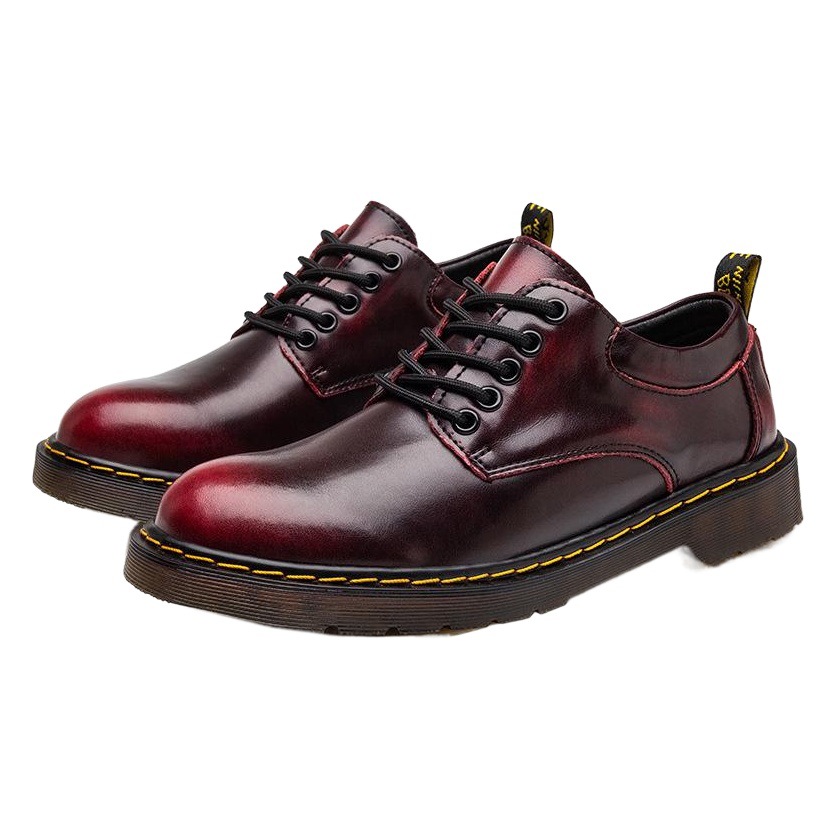 Spring and summer hot cross-border plus size tooling men's shoes low-top big head martin boots leather casual men's retro shoes wholesale