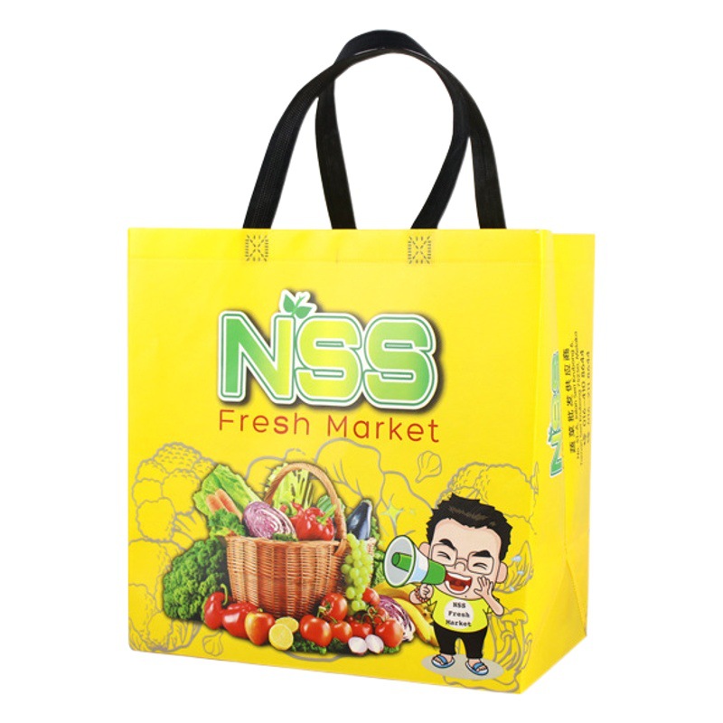 Spot non-woven bags wholesale eco-friendly bags coated with thick shopping handbags blank bags shoe box bags printed logo