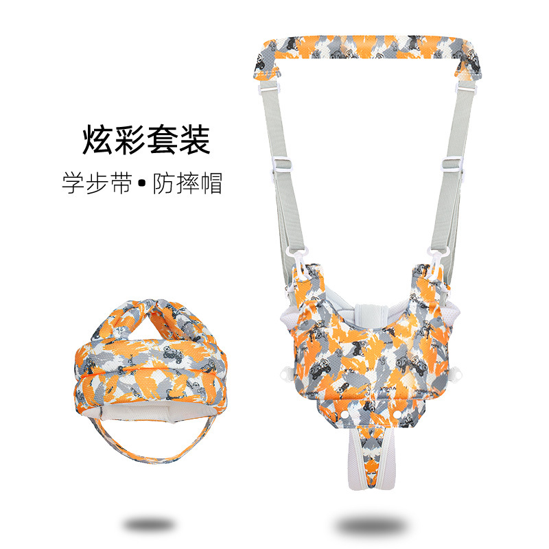 Picture of Children's Toddler Belt Baby Toddler Traction Belt Mesh Breathable Baby Anti-fall Cap Anti-fall suit Factory