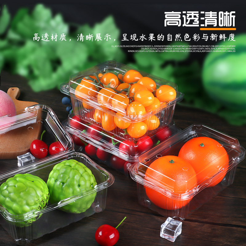 Disposable Transparent Fresh Fruit Cut Packaging Box Supermarket Fruit Box Pet Plastic Fruit and Vegetable Preservation Box Blister Inner Tray