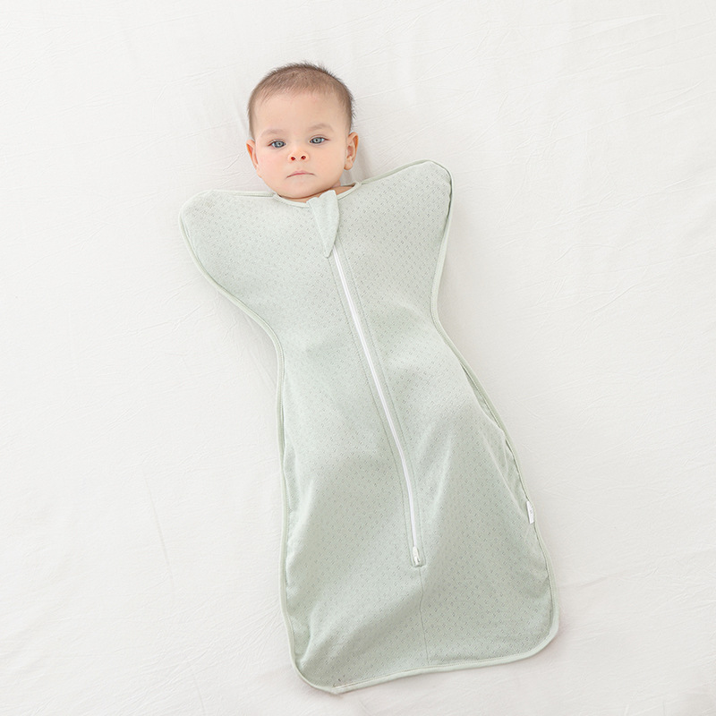 Picture of Newborn Surrender Anti-Scare Sleeping Bag Baby Swaddling Baby Sleeping Artifact Spring and Summer Mesh Jacquard Breathable