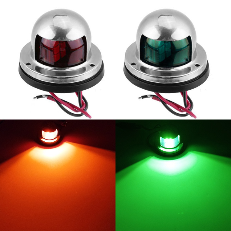 Picture of Ce Certified 316 Stainless Steel Marine Led Signal Light Yacht Red and Green Navigation Light Suitable for Speedboats and Marine Applications