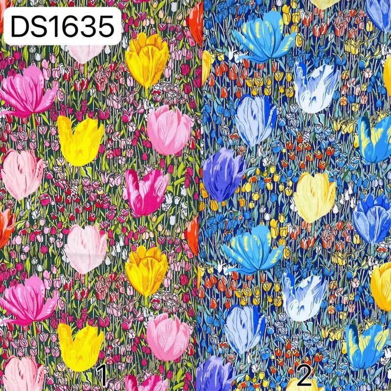 40 pts cotton digital printed fabric cotton colorful oil painting flower children's shirt handbag cloth bag printed fabric