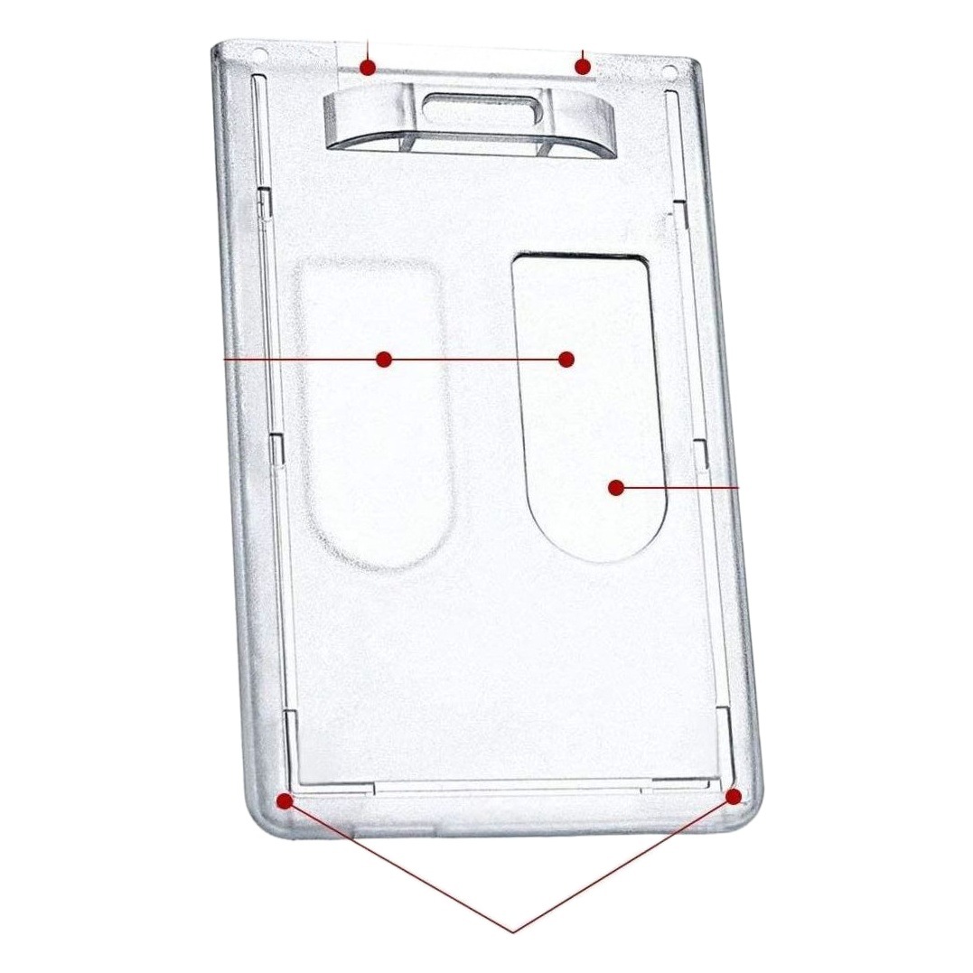 Cross-border Amazon Amazon hot selling vertical PC transparent ID card set with push window plastic card set