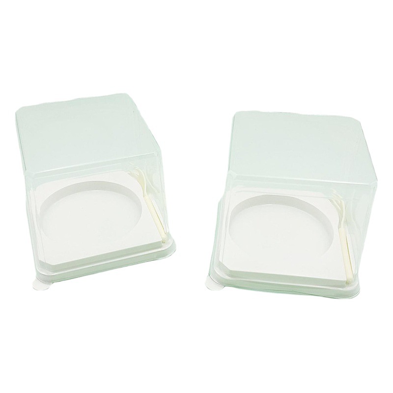 2 inch 4 inch thick and high anti fog cake box mini mousse cake packaging tiramisu small cake box