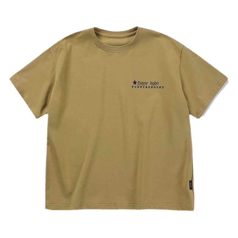 Boys' Summer Printed T-shirt Large Children's Thin Casual Short-sleeved Handsome Japanese Baby T-shirt New Children's Wear