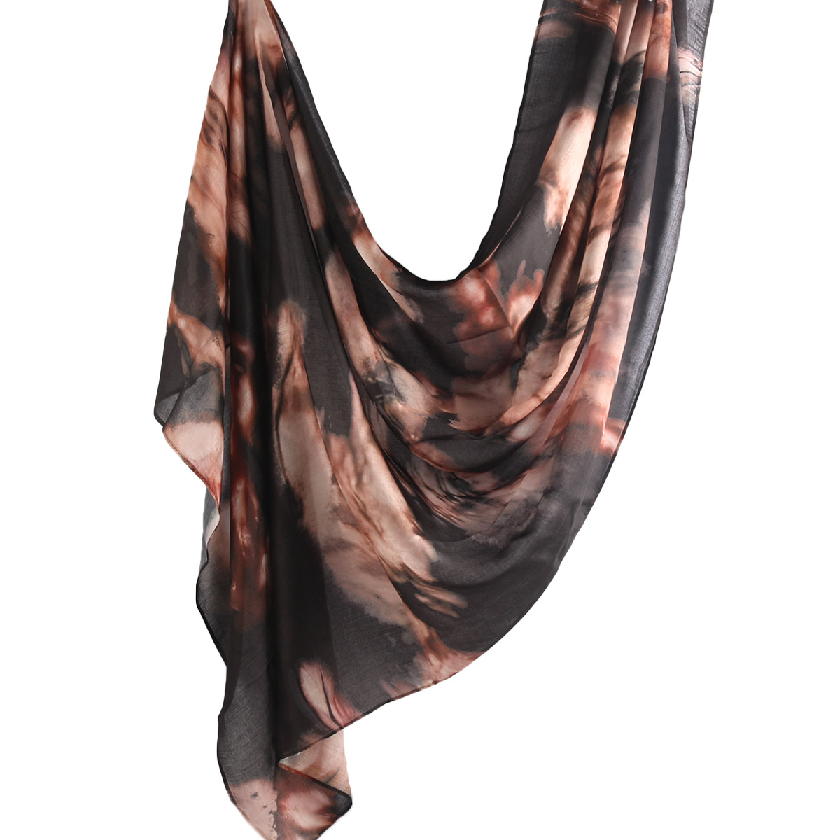 Picture of Best-Selling Watercolor Tie-Dye Cotton Scarf Arabian Satin Polyester Long Scarf Turkish Middle Eastern Scarf