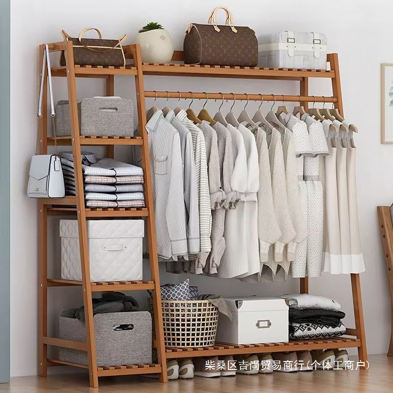 Hanger Floor Standing Simple Bedroom Coat Rack Hanging Hanger Household Drying Rack Storage Coat and Hat Rack