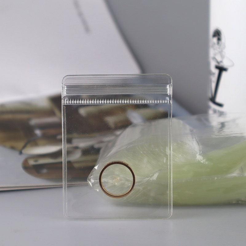 Transparent jewelry packaging bag PVC ziplock bag Wenwan bracelet sealed bag jewelry storage bag factory wholesale