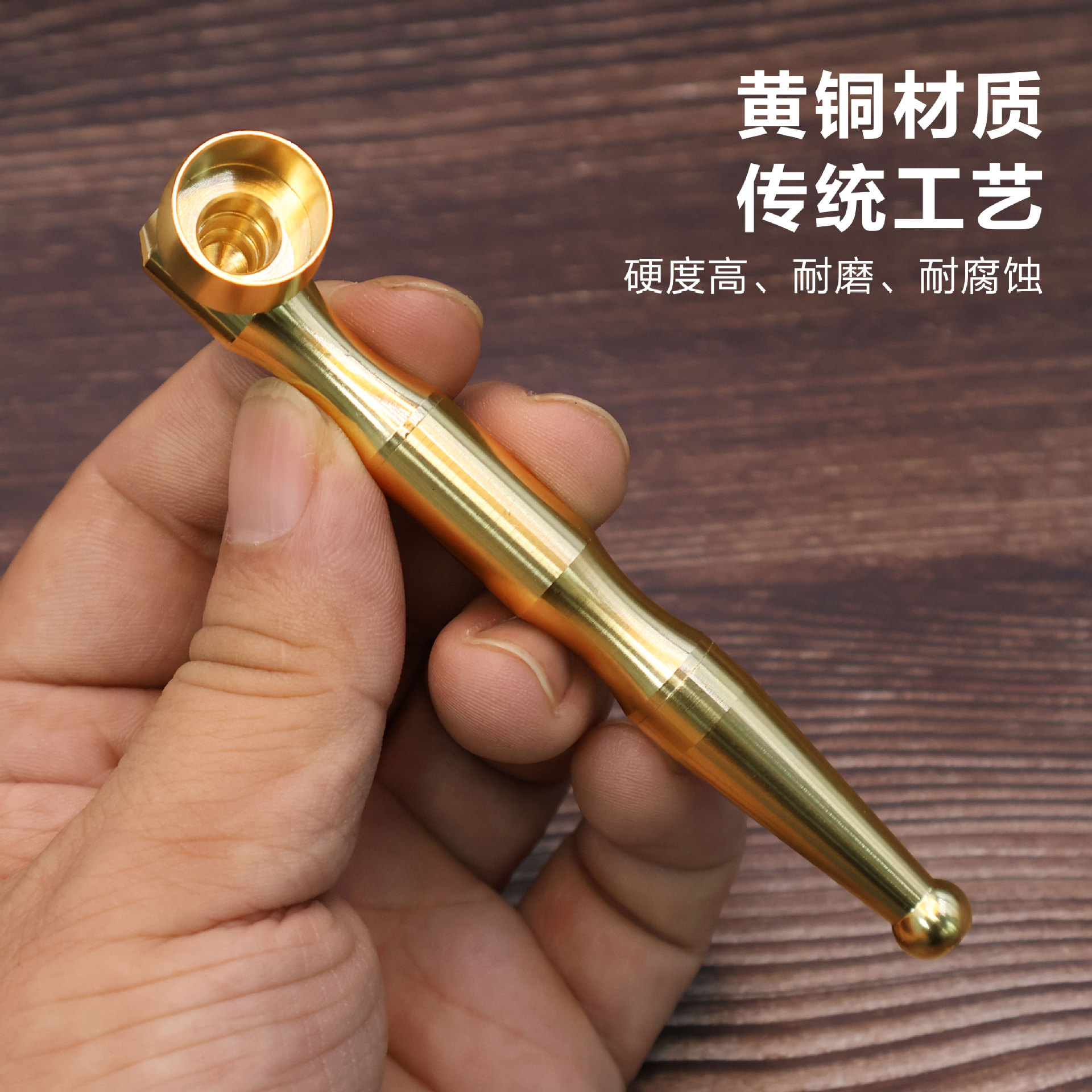 Picture of Brass Gourd Hookah Dual-purpose Water Filter Brass Hookah Bag Four-purpose Men's Hookah Pipe Smoke Ornaments