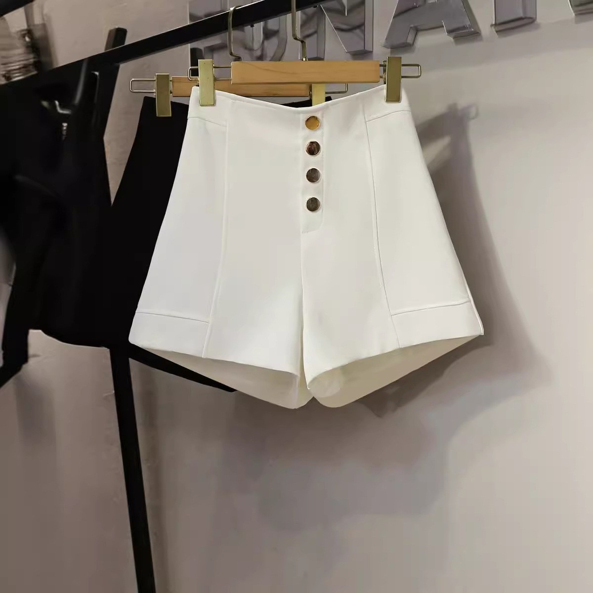 High Waist Shorts Women's Pure Desire Style All-match Hot Pants 2024 Summer Korean Style High-end Fashion Wide-leg A- line Shorts