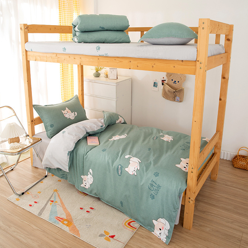 Picture of Bedding Set for Student Dormitory, Single-Person Quilt, Complete Six-Piece or Eight-Piece Set, Double-Person Warm Quilt Core, Full Mattress Set
