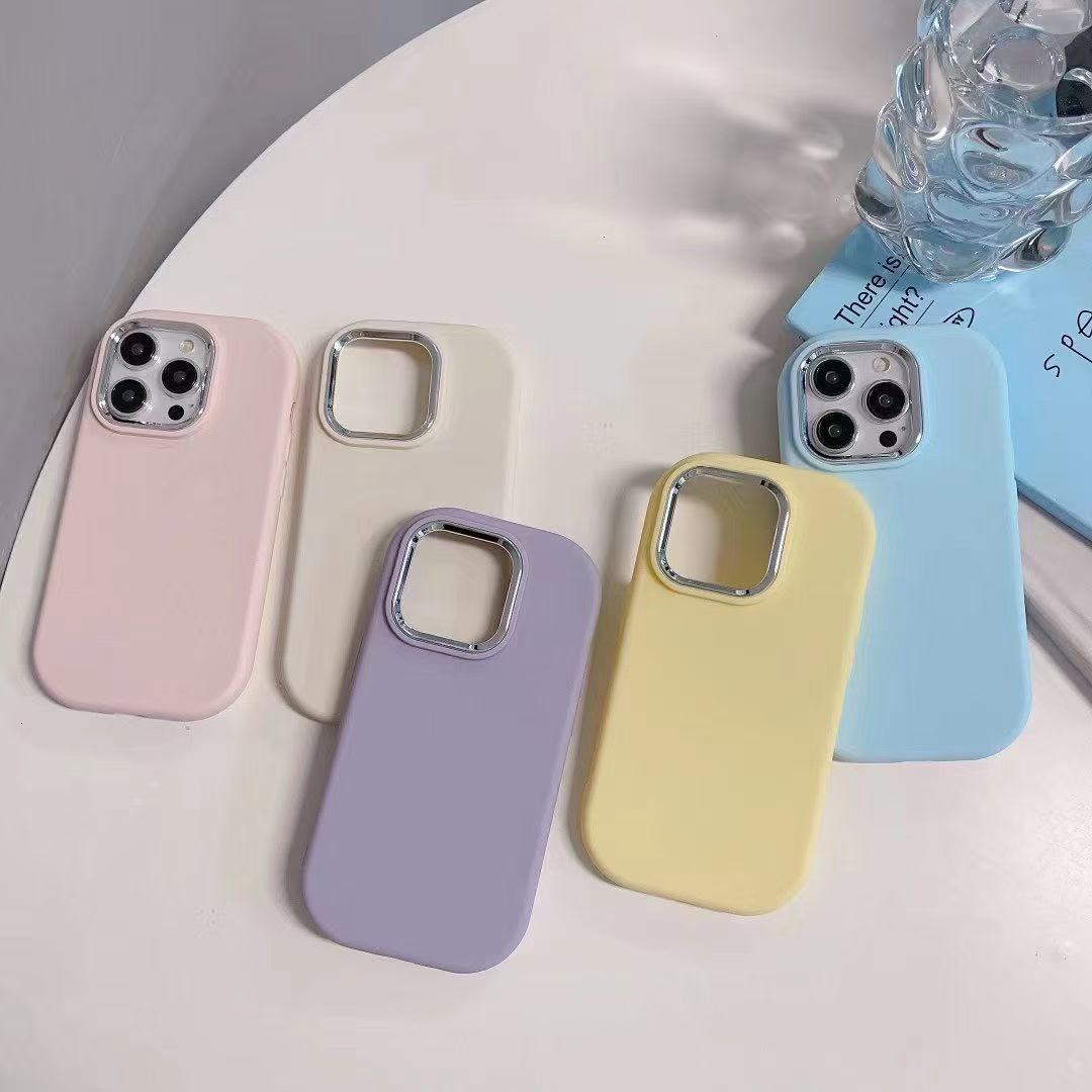 Picture of Solid Color Chubby Girl for Apple 16pro Phone Case New 15promax Electroplated 14/13/12 Drop-resistant 11x