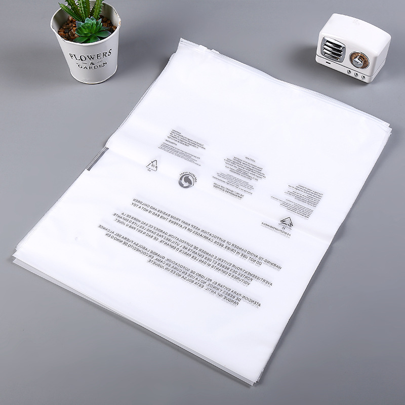 Spot matte print warning zipper bag self-sealing bag EVA plastic self-sealing bag clothing packaging bag can be customized