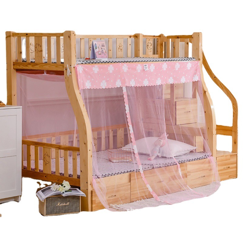 Mother bed mosquito net upper and lower bed double 0.9 m1.2 meters high and low children Trapezoidal Bed 1.5 meters household mosquito net