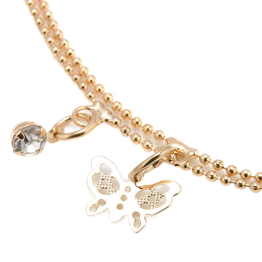 Picture of Aliexpress Jewelry Foot Accessories European and American New Style Double-Layer Butterfly Anklet Fashionable Alloy Women's Anklet Trendy