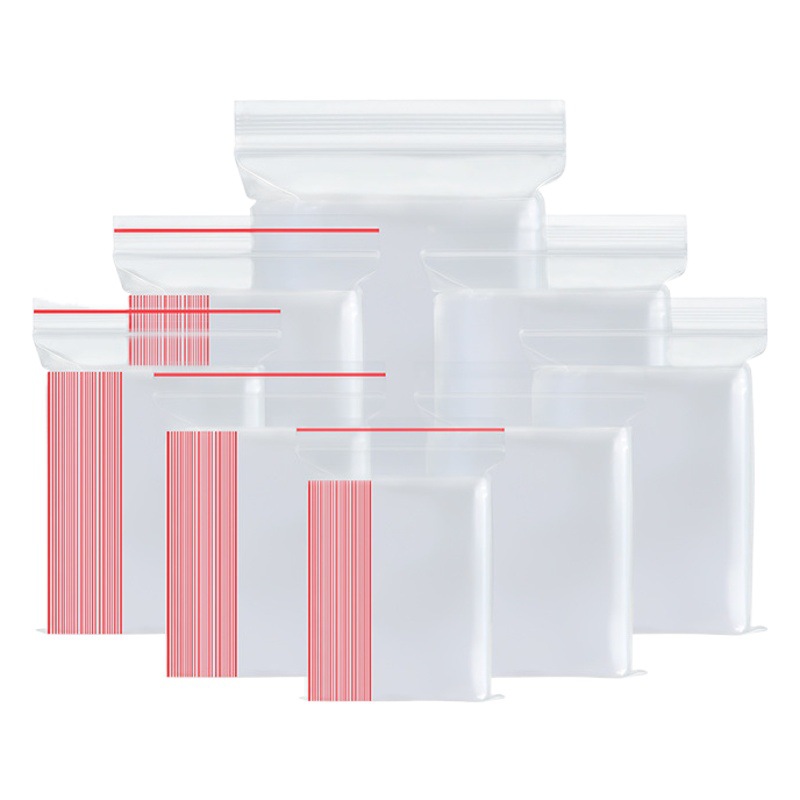 Thickened pe self-sealing bag transparent plastic sealed bag food packaging bag daily necessities storage self-sealing bag wholesale