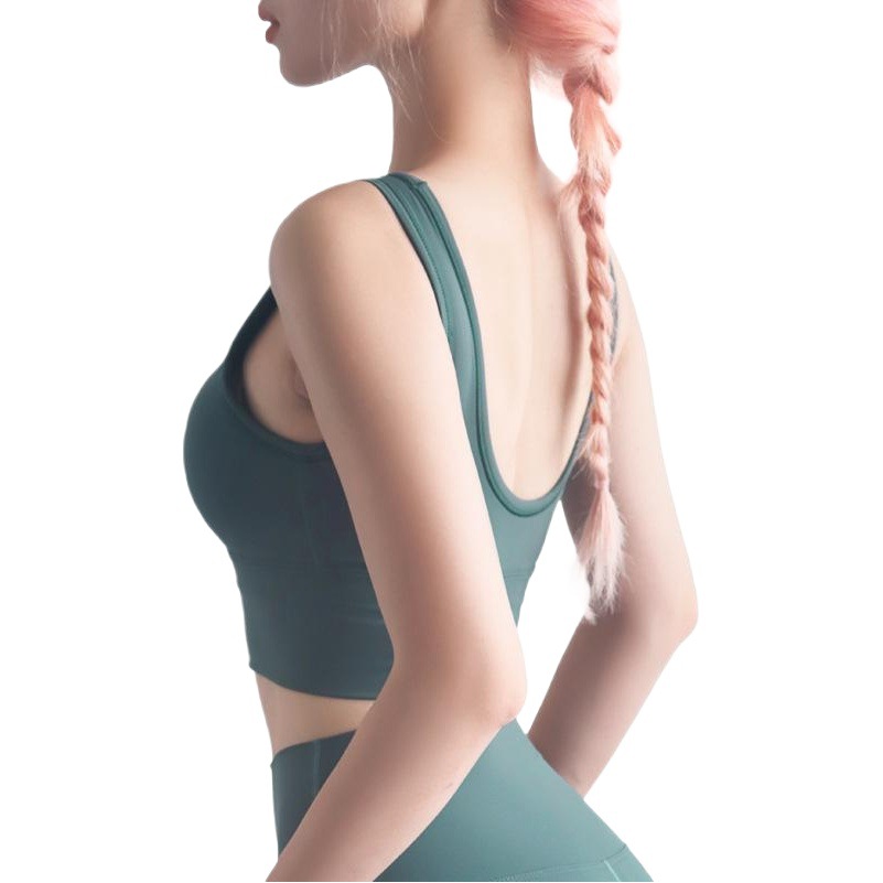 Cross-border New All-wrapped Anti-walking Fitness Bra Deep U-back Top Shock-proof Gather-up Yoga Sports Vest